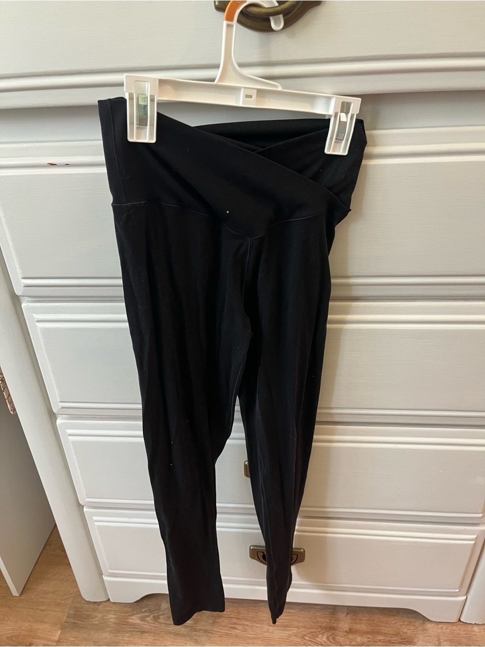 aerie Black Crossover Waist Leggings